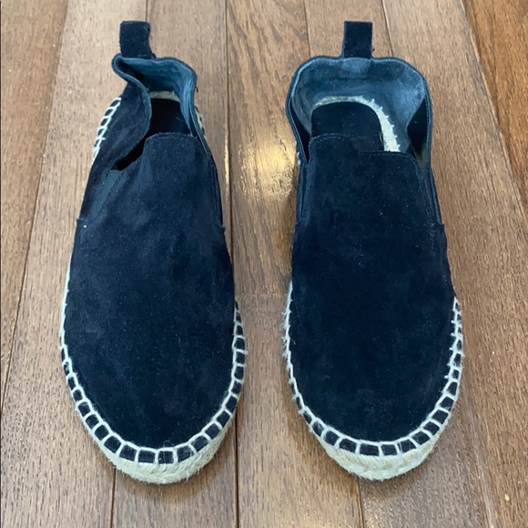 Vince Black Robin Suede Espadrilles Size 7 - Picture 2 of 10